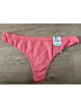 b.tempt'd by Wacoal Comfort Intended Thong Panty Coral Pink Size L New With Tags